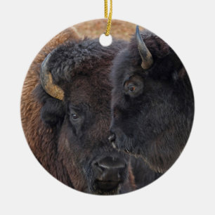 Majestätische amerikanischer Bison-verbundene Keramik Ornament