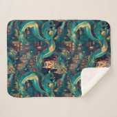 Majestätische Aquamarine Drachen und Dorf Sherpadecke (Vorderseite (Horizontal))