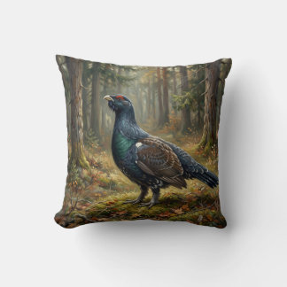 Majestätische Auerhahn-Kunst Kissen