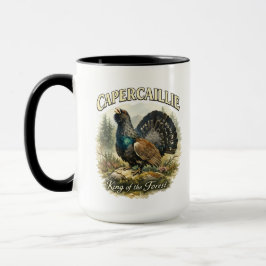 Majestätische Auerhahn-Wasserfarbillustration Tasse