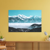 Majestätische Berge über das Nebeltal Leinwanddruck (Insitu (Wohnzimmer))