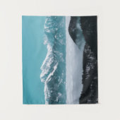 Majestätische Berge über das Nebeltal Wandteppich (Vorderseite)