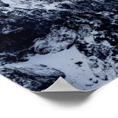 Majestätische Berge unter Wolken Poster (Ecke)