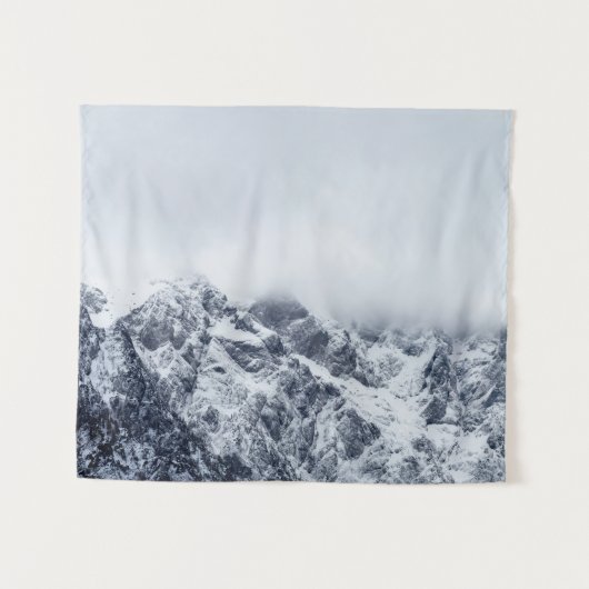 Majestätische Berge unter Wolken Wandteppich (Vorderseite (Horizontal))