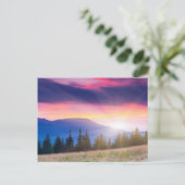 Majestätische Berglandschaft am Himmel Postkarte (Stehend Vorderseite)
