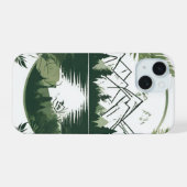 Majestätische Berglandschaft – Natur in Grüntönen iPhone 15 Hülle (Rückseite (Horizontal))