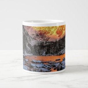 Majestätische Bergsonne Winterlandschaft Natur Jumbo-Tasse