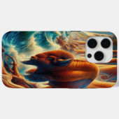 majestätische Bison steht hoch Case-Mate iPhone Hülle (Rückseite (Horizontal))