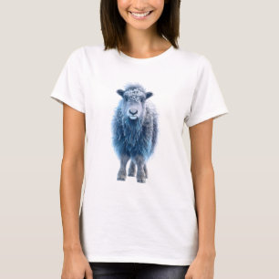 Majestätische Blaue Ätherische Highland-Kuh-Kalb-F T-Shirt