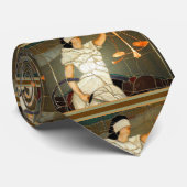 Majestätische Dame Justice im Buntglas-Entwurf Krawatte (Gerollt)