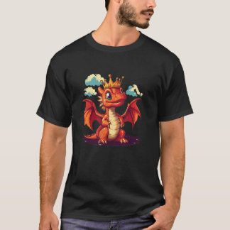 Majestätische Drachenkrone für einen mythischen To T-Shirt