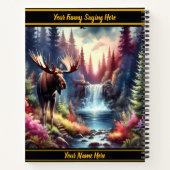 Majestätische Elche am ruhigen Wasserfall bei Dämm Notizblock (Rückseite)