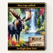 Majestätische Elche durch einen ruhigen Wasserfall Notizblock (Rückseite)