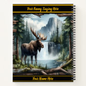 Majestätische Elche durch einen ruhigen Wasserfall Notizblock (Rückseite)