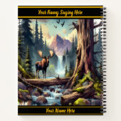 Majestätische Elche durch einen ruhigen Wasserfall Notizblock (Rückseite)