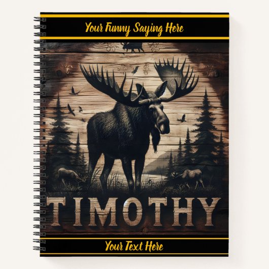 Majestätische Elche in ruhigen Wäldern Notizblock (Vorderseite)