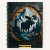 Majestätische Elche inmitten wilder Wildnis im Mor Notizblock (Vorderseite)