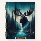 Majestätische Elche mit Blick auf einen ruhigen Be Notizblock (Vorderseite)