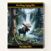 Majestätische Elche stehend in der Nähe eines ruhi Notizblock (Rückseite)