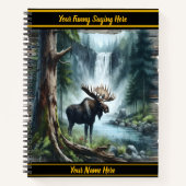 Majestätische Elche stehend in der Nähe eines ruhi Notizblock (Vorderseite)