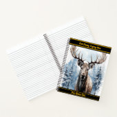 Majestätische Elche stehend stolz in einem Schneew Notizblock (Innenseite)