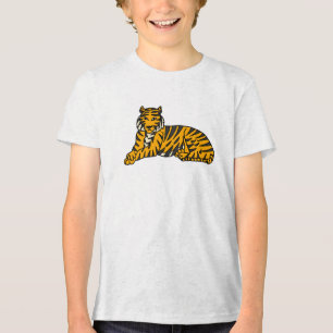 Majestätische Erholung - Handgezeichnete Tiger-Ill Tri-Blend Shirt