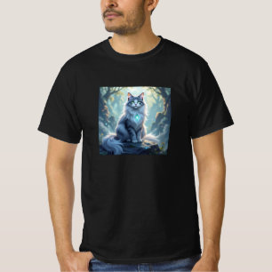 **Majestätische Fantasiekatze mit mystischer Aura T-Shirt