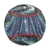 Majestätische Frau mit silbernem Kleid Baseball (Rückseite)