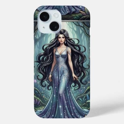 Majestätische Frau mit silbernem Kleid Case-Mate iPhone Hülle (Rückseite)