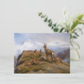 Majestätische Gämsen in den Bergen (Rosa Bonheur) Karte (Stehend Vorderseite)