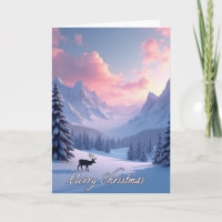 Majestätische Gipfel Weihnachtskarte