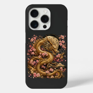 Majestätische Golden-Dragon-Fantasy-iPhone-15-Pro- Case-Mate iPhone Hülle