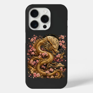 Majestätische Golden-Dragon-Fantasy-iPhone-15-Pro- Case-Mate iPhone Hülle