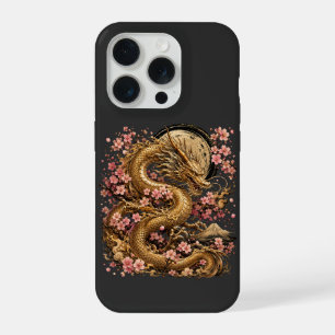 Majestätische Golden-Dragon-Fantasy-iPhone-15-Pro- iPhone 15 Pro Hülle