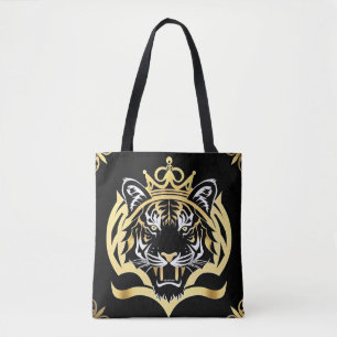 Majestätische goldene Tiger-Illustration Tasche