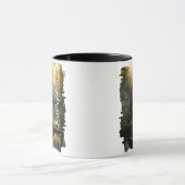 Majestätische Habicht-Waldsee-Illustration Tasse (Zentrum)