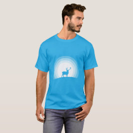 Majestätische Hirsch-Silhouette im Mondlicht T-Shirt