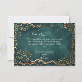 Majestätische Hochzeit in Mittelerden Dankeskarte