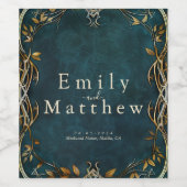 Majestätische Hochzeit in Mittelerden Weinetikett (Einzelnes Label)