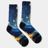 Majestätische Hütte unter Mond Socken (Rechts)