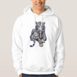 Majestätische königliche juwelenbesetzte weiße Tig Hoodie