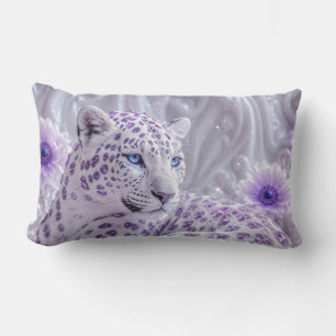 Majestätische königliche violette Juwelen-Leopard- Lendenkissen