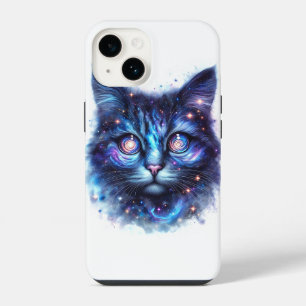 Majestätische Kosmische Galaxie Katze - Nebel Welt iPhone 14 Hülle