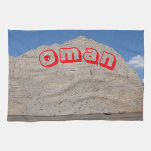 Majestätische Landschaften von Oman Geschirrtuch
