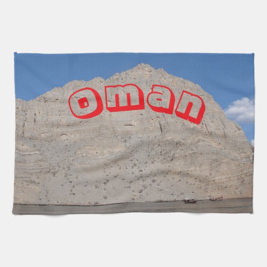 Majestätische Landschaften von Oman Geschirrtuch (Horizontal)