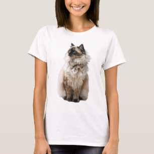 Majestätische Langhaarkatze mit Eleganz T-Shirt
