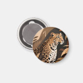 Majestätische Leopard-Jungle-Wildnis Magnet (Vorderseite/Rückseite)