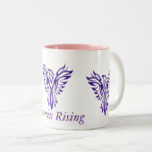 Majestätische lila Phoenix steigende Zweiton Tasse (VorderseiteRechts)