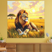 Majestätische Löwenfamilie  Leinwanddruck (Insitu (Wohnzimmer))