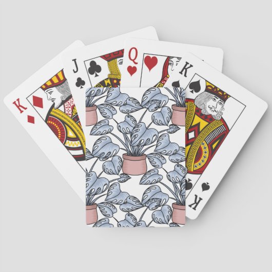 Majestätische Monstera Spielkarten (Rückseite)